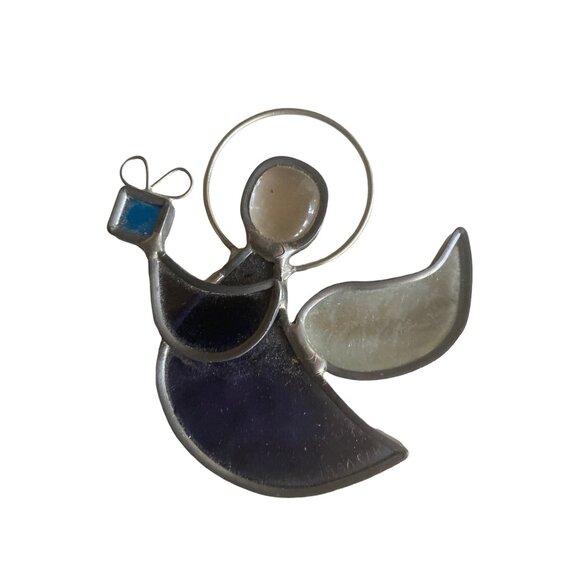 Lot of 8 1990's Collection of Stained Glass Art Angel Window Sun Catchers - Picture 8 of 9